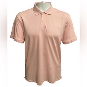 Calvin Klein Mens Cotton Liquid Touch Polo - Strawberry Pink - 40M6718691